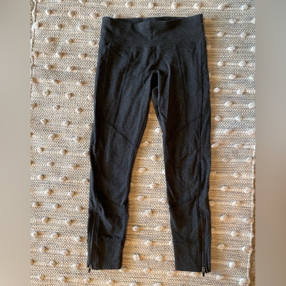 Calvin Klein Grey Leggings with Zippers